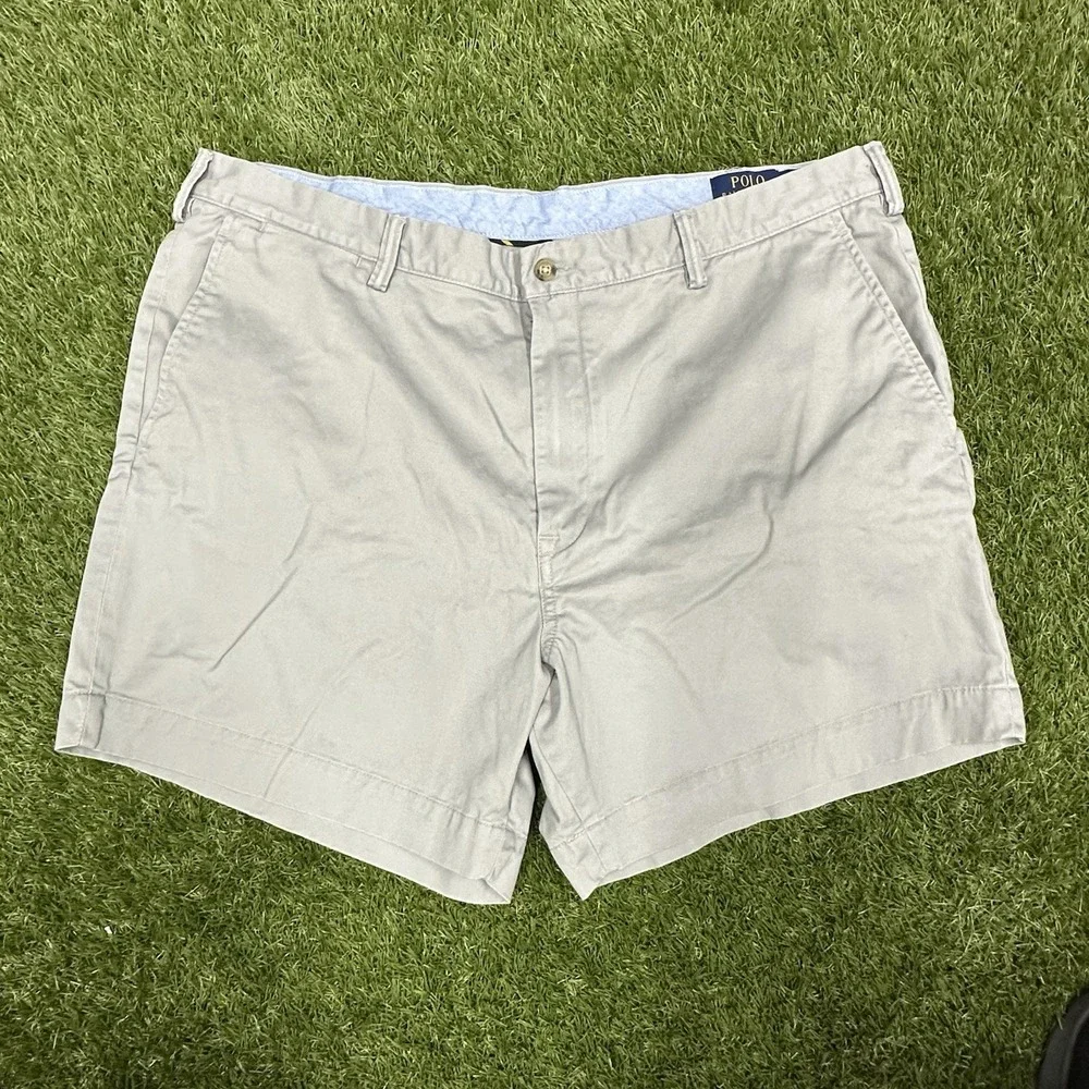 Polo Ralph Lauren Men's SZ 40   6-Inch Stretch Classic Fit Chino Short Khaki Tan